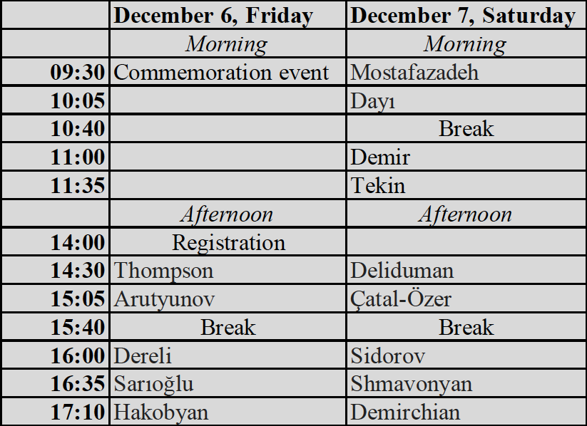 Timetable